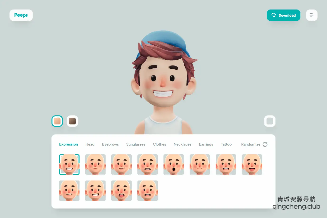 Peeps 3D头像生成器