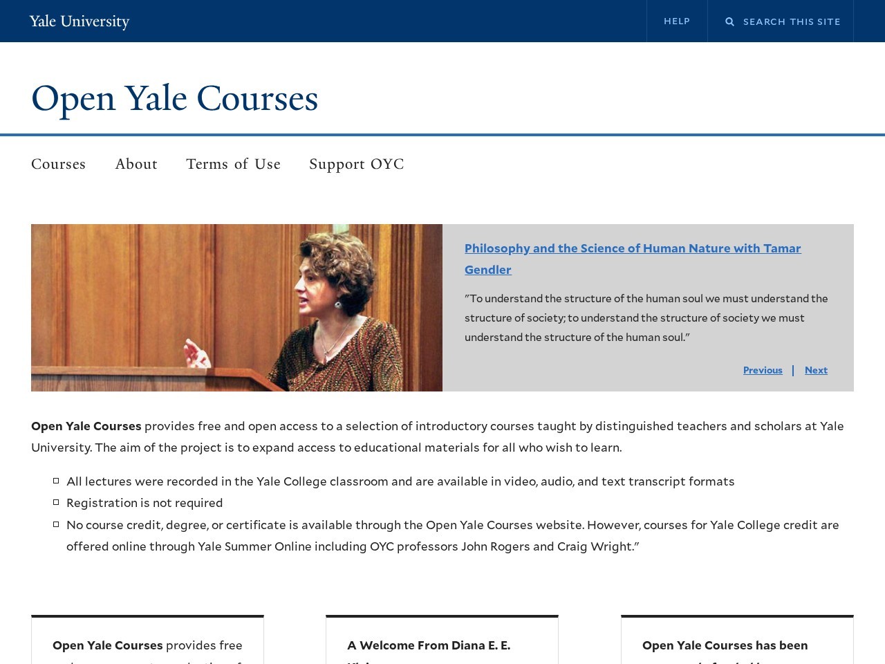 Open Yale Courses